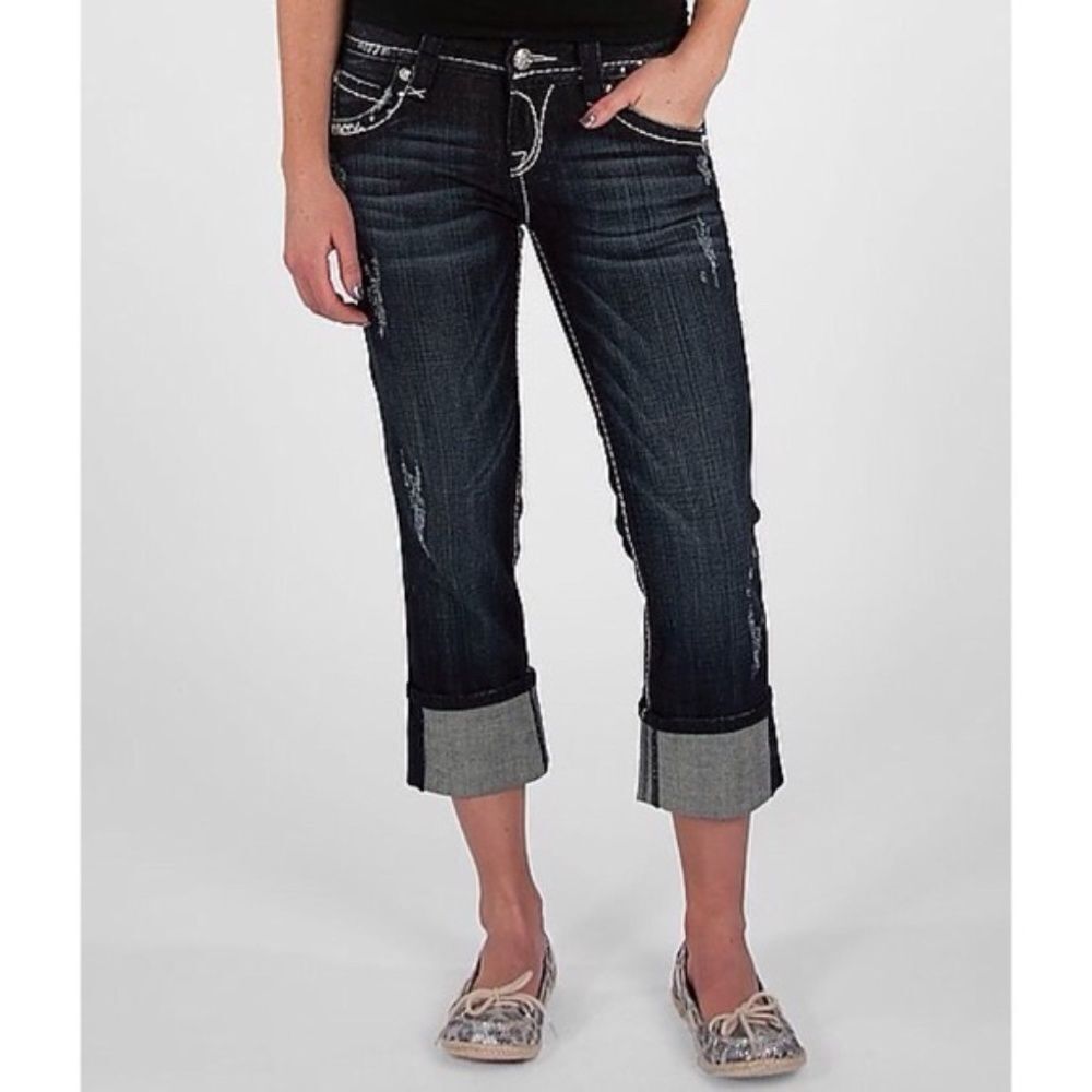 Rock Revival Stephanie Easy Capri Jeans Sz 25